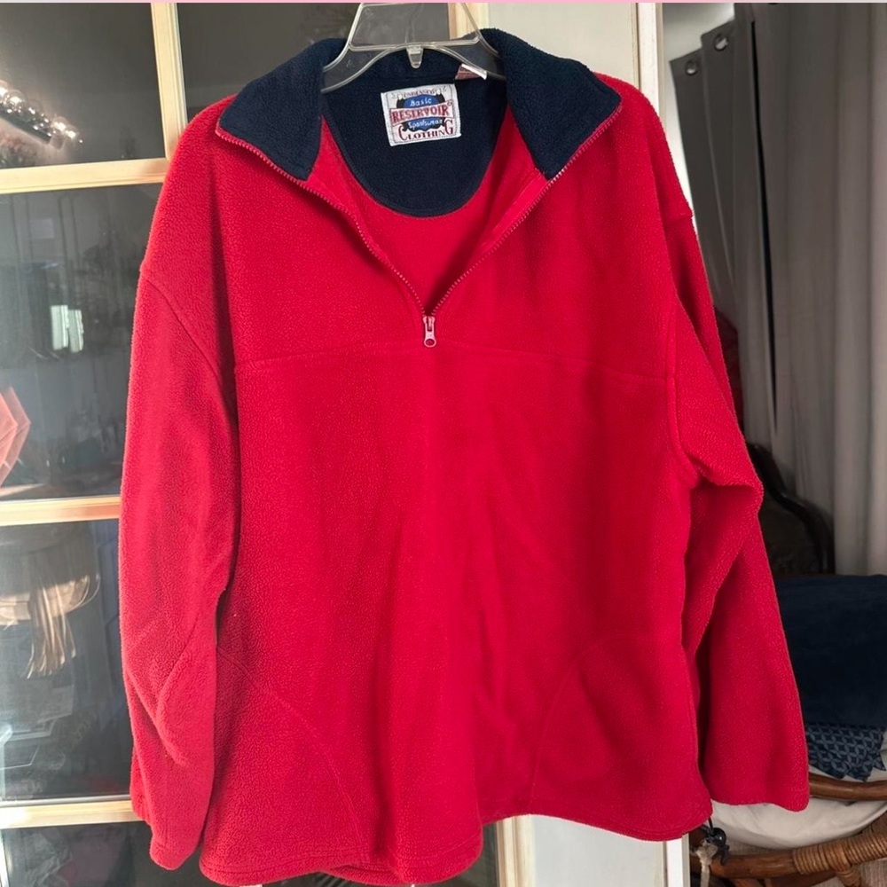 Red Zip-Up Sweater